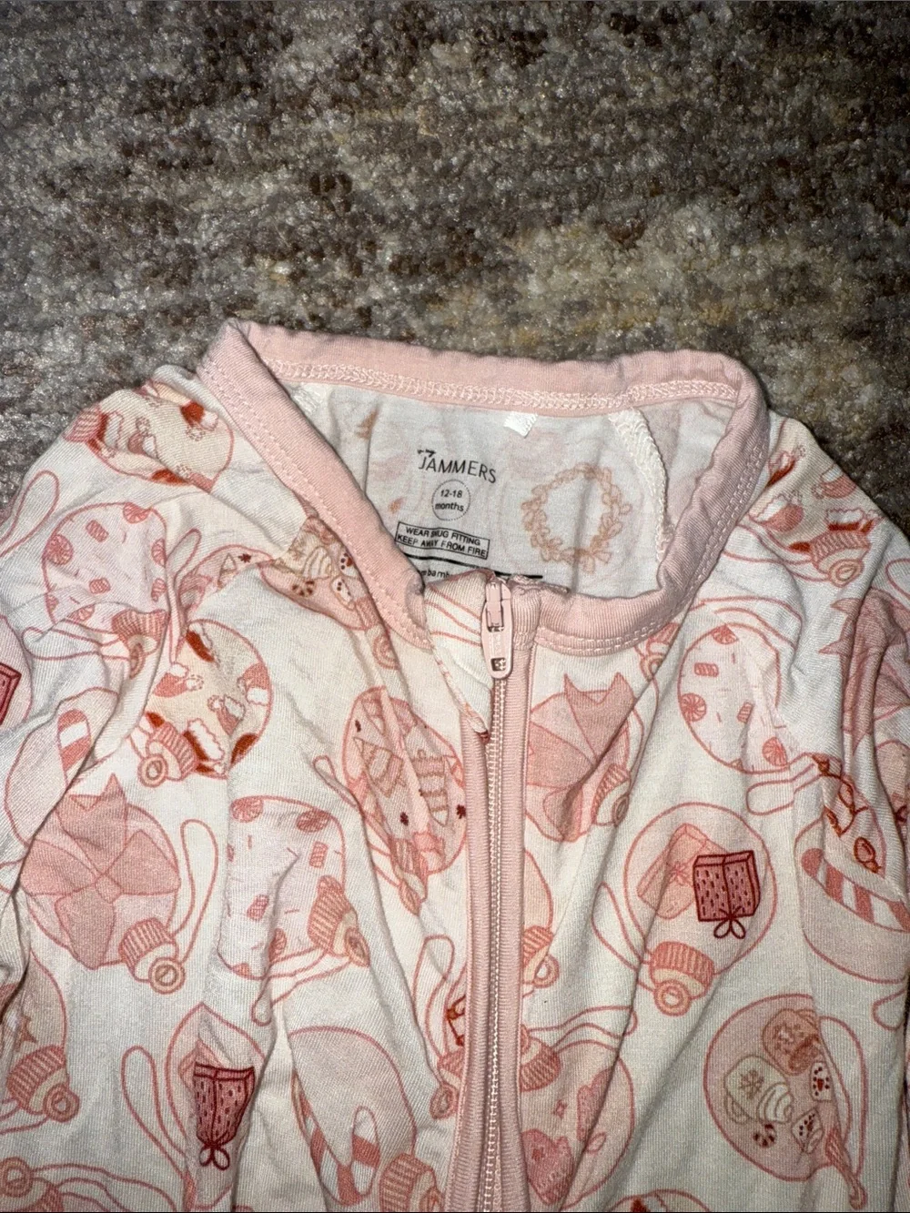In my jammers blush Christmas bamboo